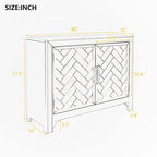 Meuble de rangement d'appoint avec portes | Noir | Style vintage