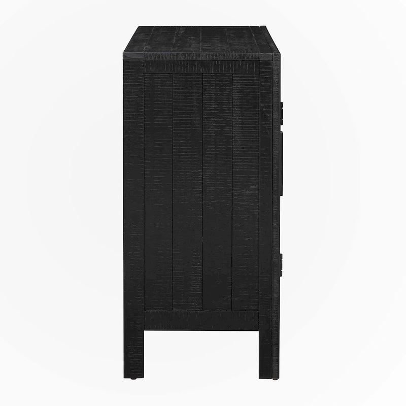 Meuble de rangement d'appoint avec portes | Noir | Style vintage