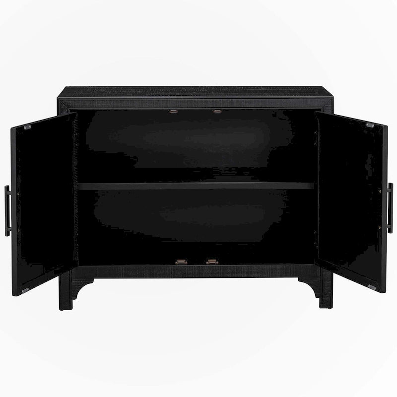 Meuble de rangement d'appoint avec portes | Noir | Style vintage