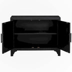 Meuble de rangement d'appoint avec portes | Noir | Style vintage