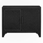 Meuble de rangement d'appoint avec portes | Noir | Style vintage