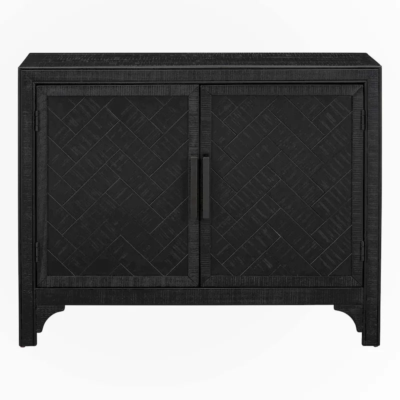 Meuble de rangement d'appoint avec portes | Noir | Style vintage