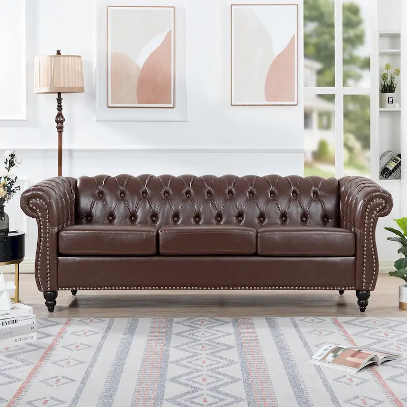 Canapés Naro Mid-Century 84 Modernes 3 Places Chesterfield par
