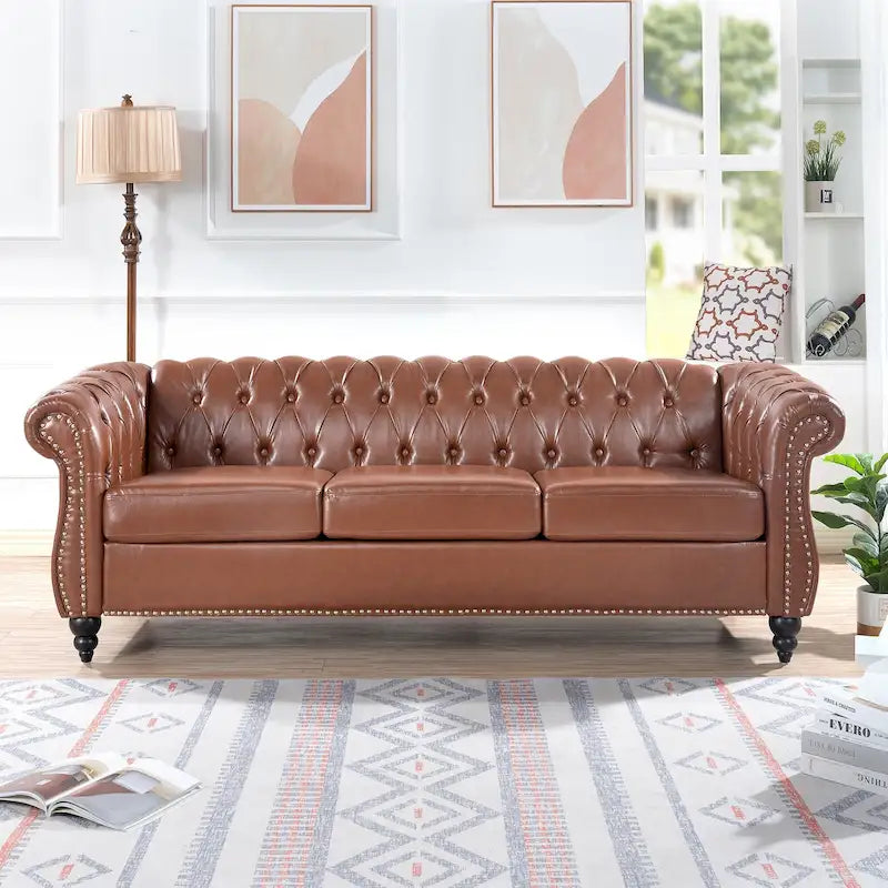 Canapés Naro Mid-Century 84 Modernes 3 Places Chesterfield par