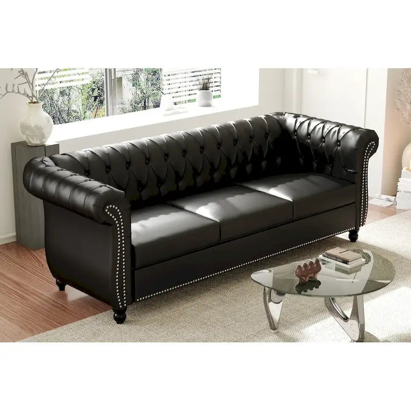 Naro Mid-Century 84 Modern 3 Seater Chesterfield Sofa Couches by  