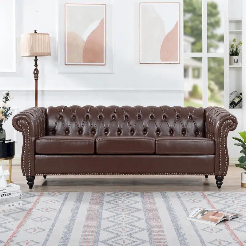 Canapés Naro Mid-Century 84 Modernes 3 Places Chesterfield par