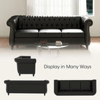 Canapés Naro Mid-Century 84 Modernes 3 Places Chesterfield par