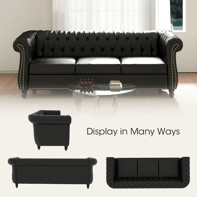 Canapés Naro Mid-Century 84 Modernes 3 Places Chesterfield par
