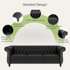 Canapés Naro Mid-Century 84 Modernes 3 Places Chesterfield par