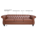 Canapés Naro Mid-Century 84 Modernes 3 Places Chesterfield par