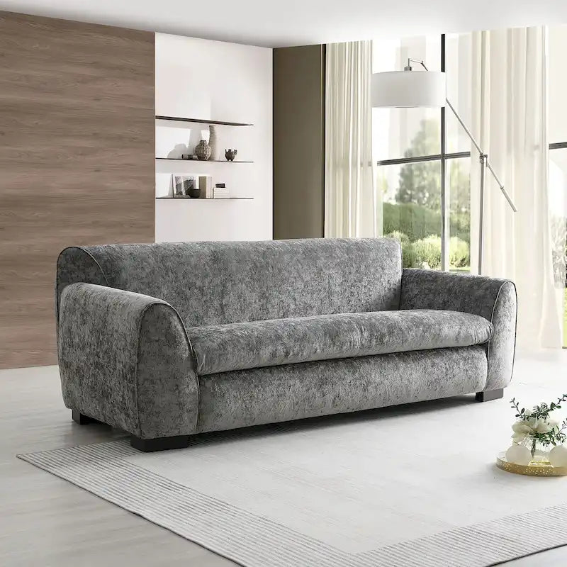 Canapé moderne style banc Corwin avec tissu certifié OEKO TEX
