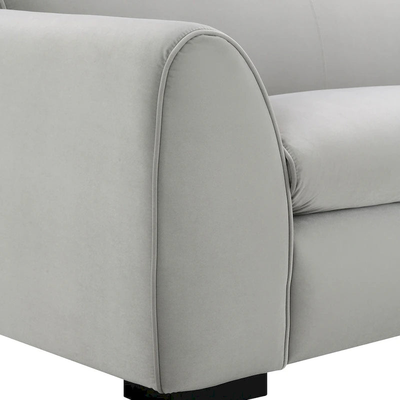 Canapé moderne style banc Corwin avec tissu certifié OEKO TEX