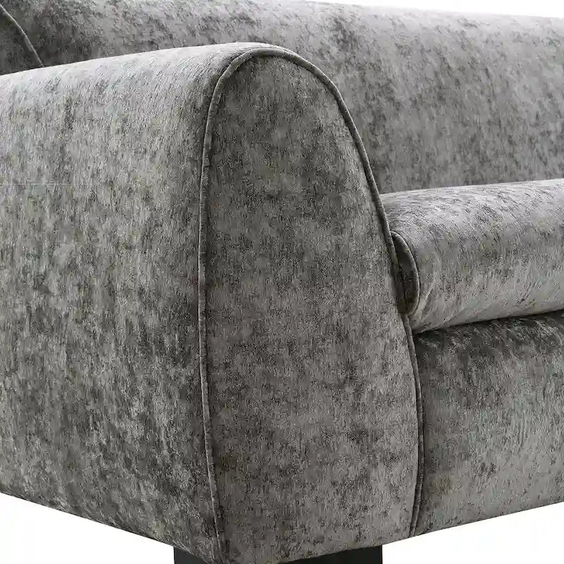Canapé moderne style banc Corwin avec tissu certifié OEKO TEX