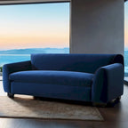 Canapé moderne style banc Corwin avec tissu certifié OEKO TEX