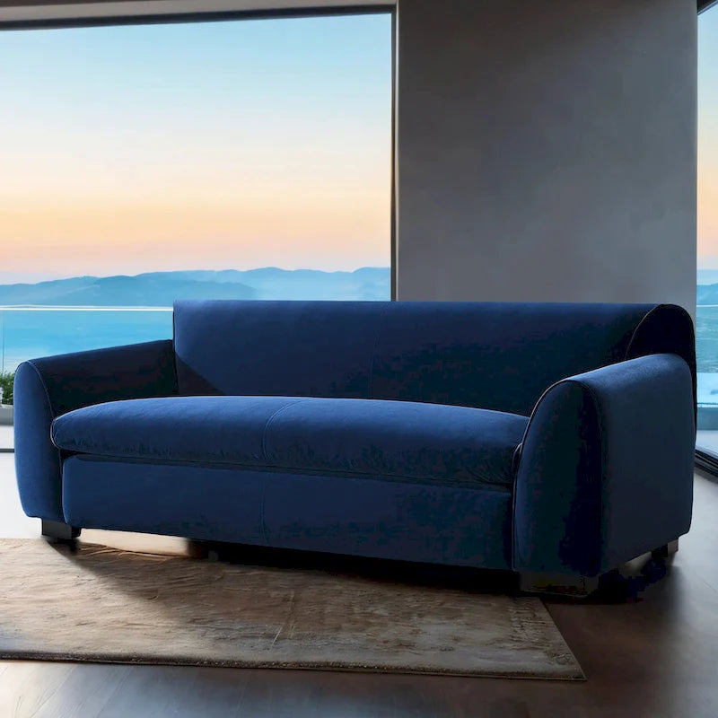 Canapé moderne style banc Corwin avec tissu certifié OEKO TEX