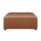 Table basse/ottomane carrée en similicuir Harland