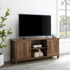 Meuble TV avec portes rainurées de 58 pouces Middlebrook Wind Gap