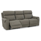 Signature Design par Starbot Gray Canapé inclinable électrique 3 places - 101L x 42P x 42H