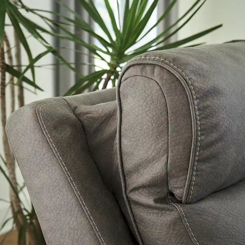 Signature Design par Starbot Gray Canapé inclinable électrique 3 places - 101L x 42P x 42H