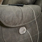 Signature Design par Starbot Gray Canapé inclinable électrique 3 places - 101L x 42P x 42H
