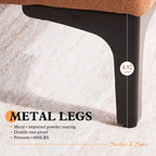 Canapé méridienne réversible en suède OVIOS Mid-Century avec pieds en métal