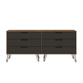   Rockefeller 6-Drawer Double Low Dresser with Metal Legs
