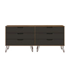   Rockefeller 6-Drawer Double Low Dresser with Metal Legs