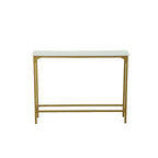 Console mince Carolina Living - blanc/doré