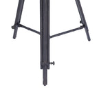 Table d'appoint boussole en métal avec horloge et plateau en verre transparent - Blanche ou noire -