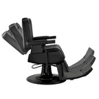 Fauteuil de Barbier Inclinable SHERMAN Robuste, Noir