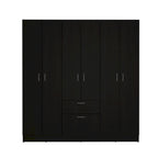 Mitu Six Doors Armoire, sept étagères intérieures, un tiroir, une tringle à vêtements - N/A