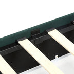 Lit plateforme de rangement capitonné Chapla Art Déco à 4 tiroirs