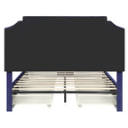 Lit plateforme de rangement capitonné Chapla Art Déco à 4 tiroirs