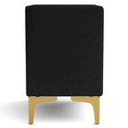 Table de chevet Glim Glam en tissu à 2 tiroirs par
