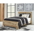 Signature Design by   Hyanna Tan Brown Panel Bed