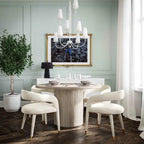 Chaise de salle à manger en velours Lucia