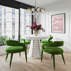 Chaise de salle à manger en velours Lucia