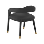 Chaise de salle à manger en velours Lucia