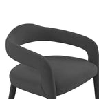 Chaise de salle à manger en velours Lucia