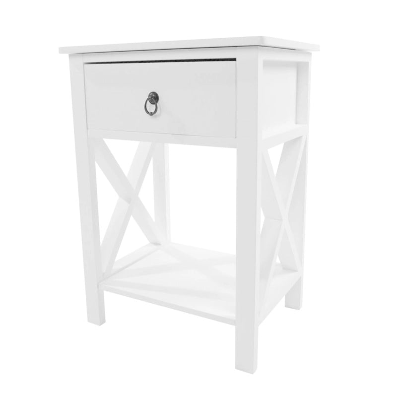 Table de chevet Vore Wood X-base avec 1 tiroir