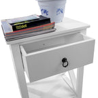 Table de chevet Vore Wood X-base avec 1 tiroir