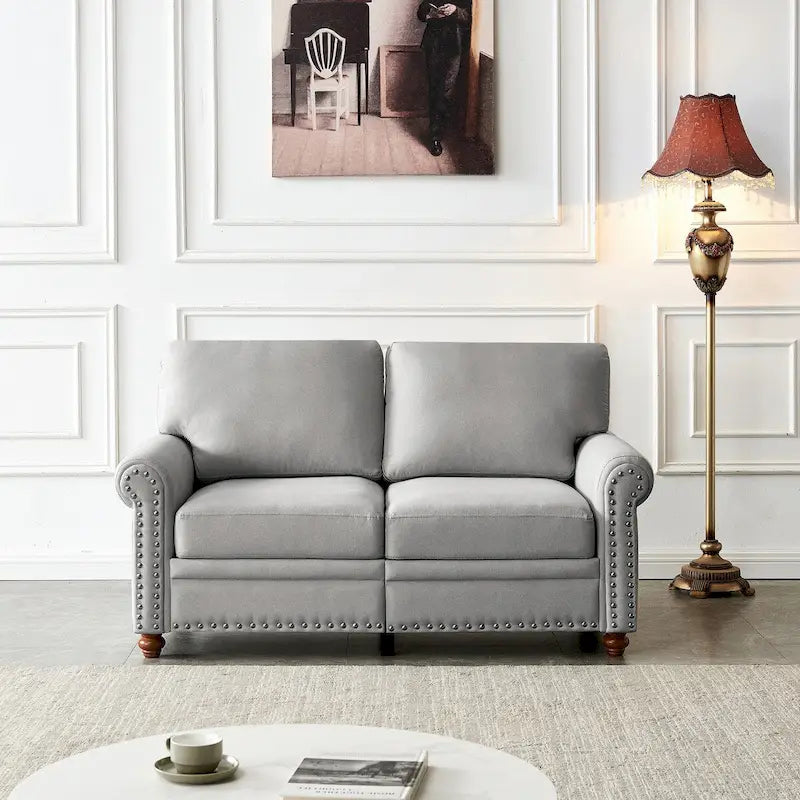 Canapé capitonné avec rangement | Beige et gris | 1/2/3 places