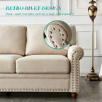 Canapé capitonné avec rangement | Beige et gris | 1/2/3 places