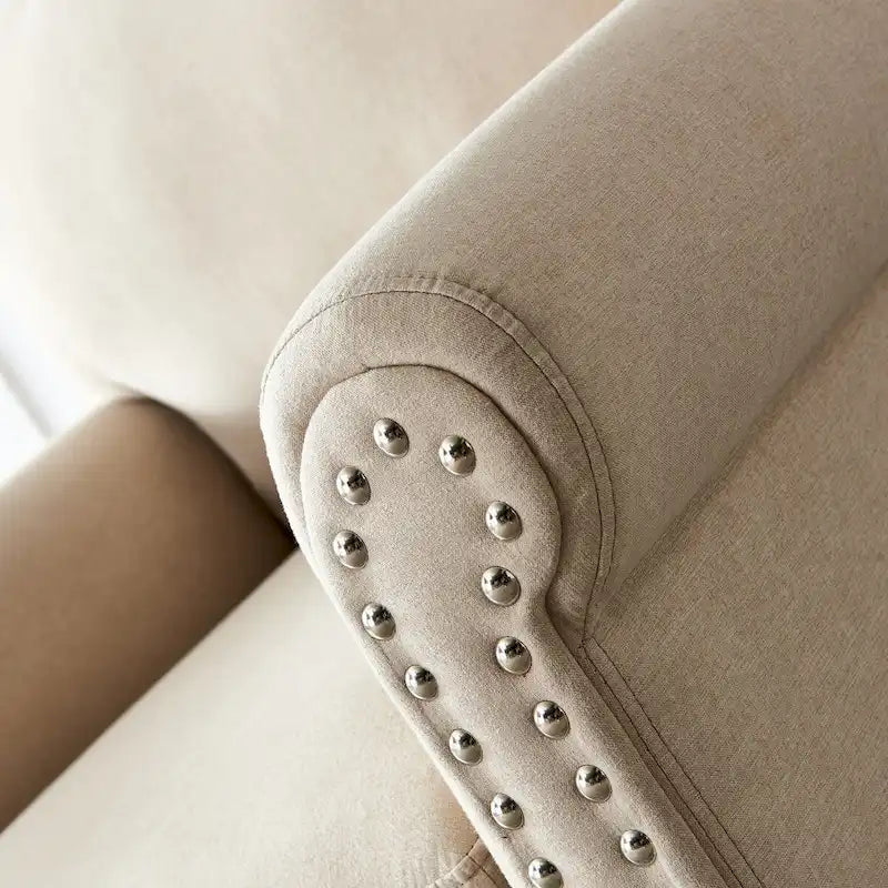 Canapé capitonné avec rangement | Beige et gris | 1/2/3 places