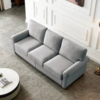 Canapé capitonné avec rangement | Beige et gris | 1/2/3 places