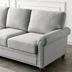 Canapé capitonné avec rangement | Beige et gris | 1/2/3 places