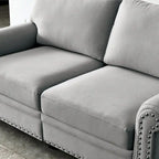 Canapé capitonné avec rangement | Beige et gris | 1/2/3 places