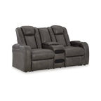 Causeuse inclinable motorisée avec console Signature Design by Fyne-Dyme - 74 po L x 43 po P x 43 po H