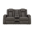 Causeuse inclinable motorisée avec console Signature Design by Fyne-Dyme - 74 po L x 43 po P x 43 po H