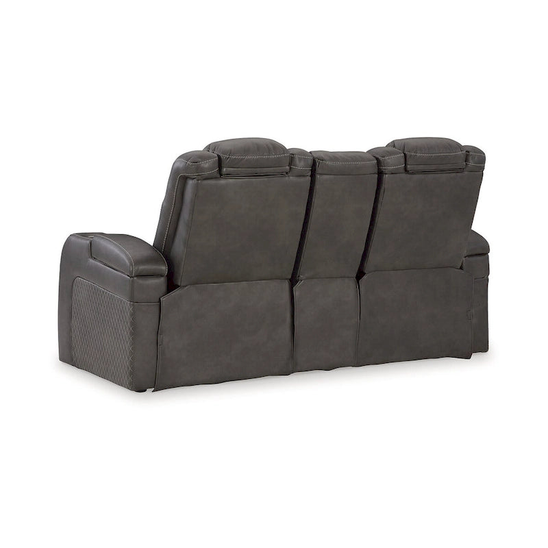 Causeuse inclinable motorisée avec console Signature Design by Fyne-Dyme - 74 po L x 43 po P x 43 po H